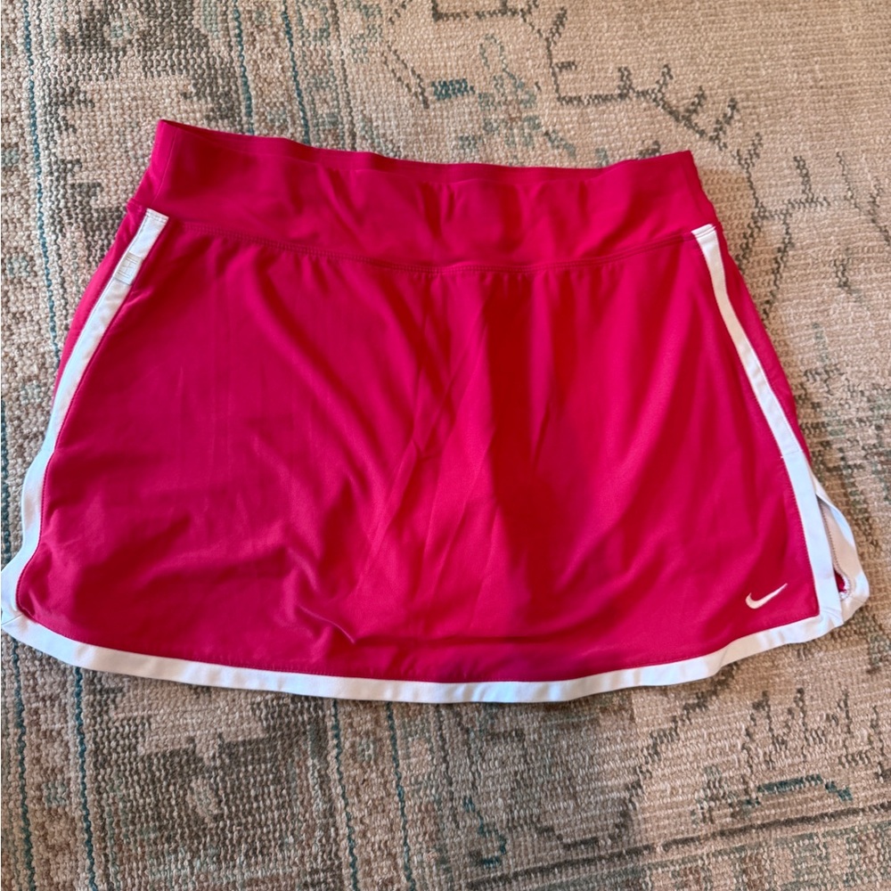 Nike Red Sports Skort with White Accents